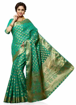 Meghdoot Woven Art Tussar Silk Saree Sari Turquoise Warna Hijau Grosir Sutra Lembut Sarees Tradisional Product On Alibaba Meghdoot Woven Art Tussar Silk Saree