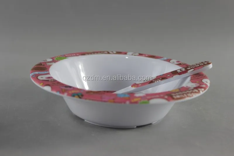 Plastic Kids Lunch bowl + spoon ,Bady Food Dinner set