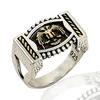 925K Sterling Silver Double Head Eagle Men Ring