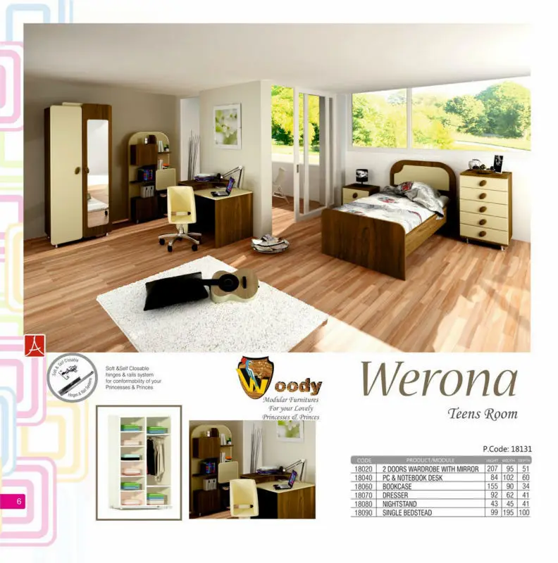 Werona Teenage Bedroom Set With Dresser Wardrobe Nightstand Bookcase Study Desk Pc Desk Bunk And Bedstead Buy Teenage Bedroom Set Product On