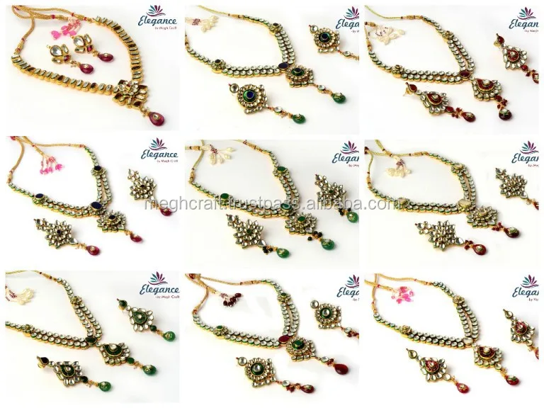 Wholesale Gold Plated Kundan Jewelryheavy Real Kundan Crystal String