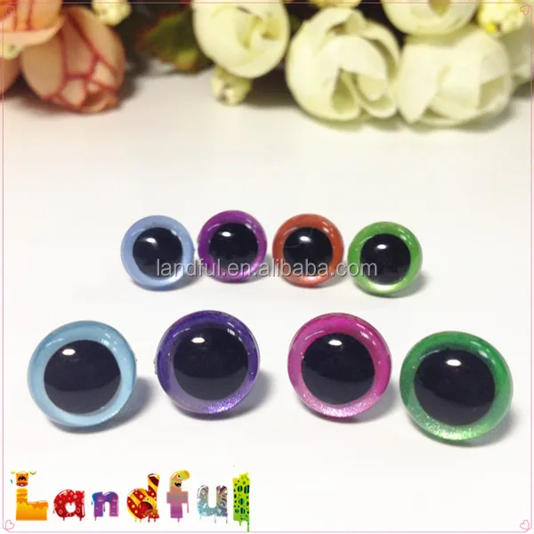 12mm Metallic Colored Sparkle Eyes Handmade Toys Plastic Animal Eyes