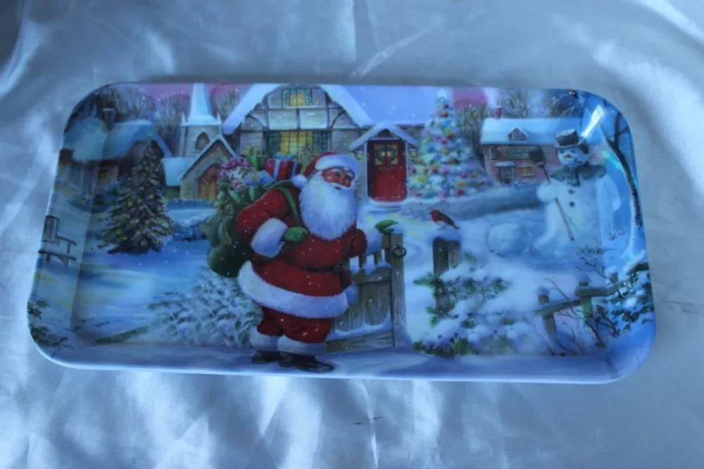11.8inch christmas melamine tray