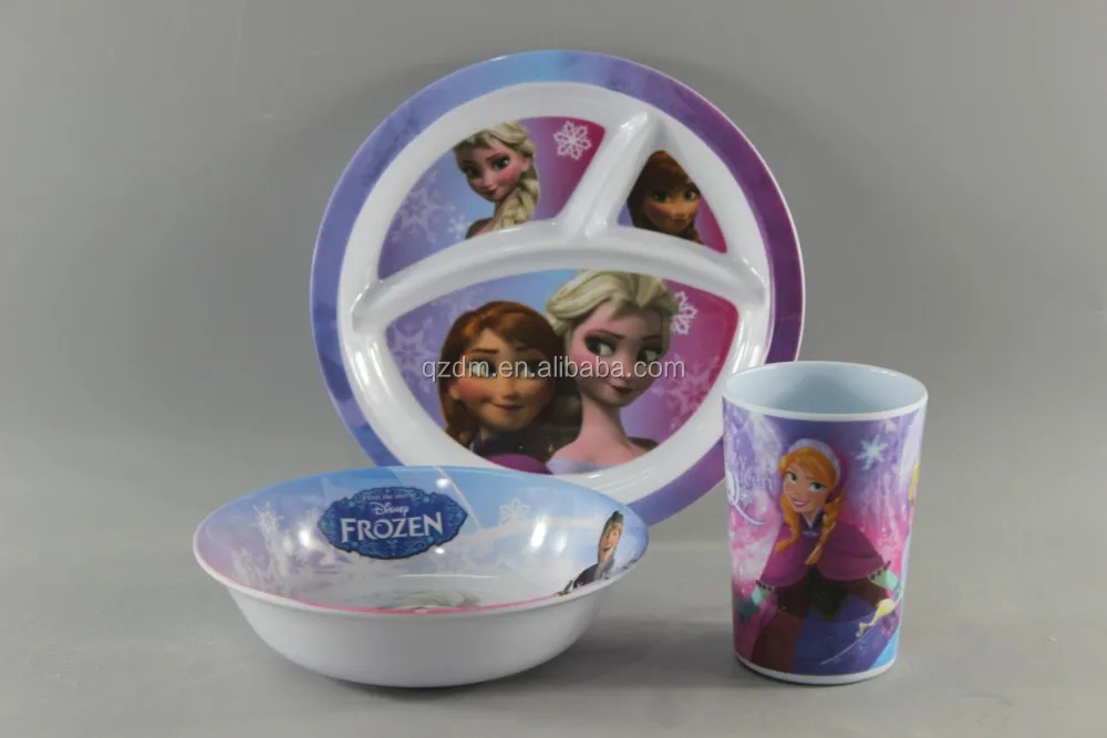 Kids Melamine Division Plate And Milk Cup Set