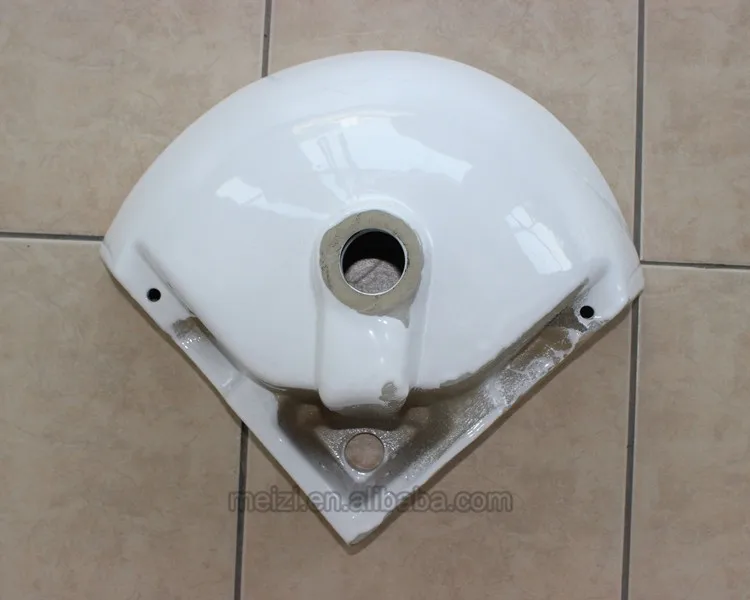 Bathroom wall mounted ceramic small corner triangle sink