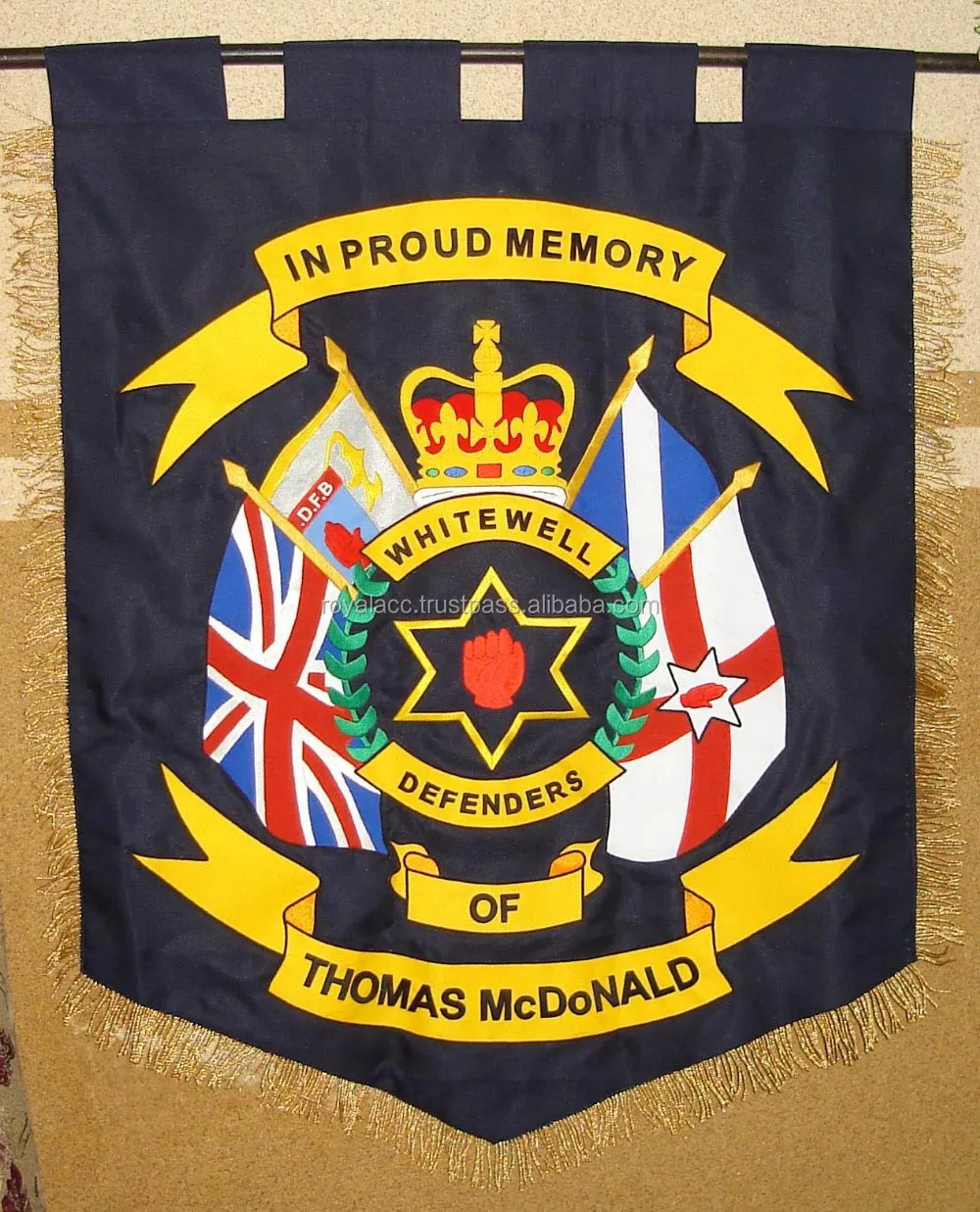 Hand Made Embroidery Banner Flag Marching Band Bannertte For