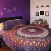 Mandala tapestry bed comforter cover flat sheet + 2 matching pillowcases Roundie mandala Doona / Duvet cover, sheet zipper duvet