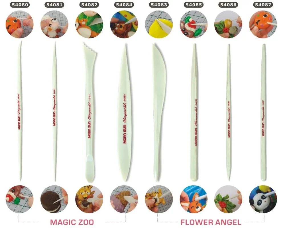 Eco Friendly 8 Piece Multi Function Modelling Clay Carving Tools Made