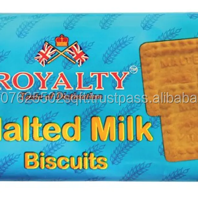 royalty malted milk biscuits - 200g packs - case of 20