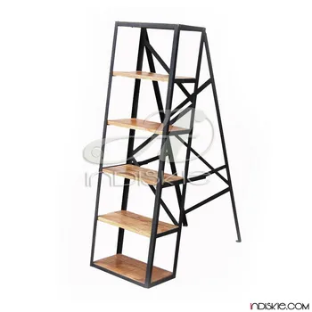 Industriële Ladder Planken Boekenkast Vintage Industriële Ijzeren ... Industriële Ladder Planken Boekenkast Vintage Industriële Ijzeren ...