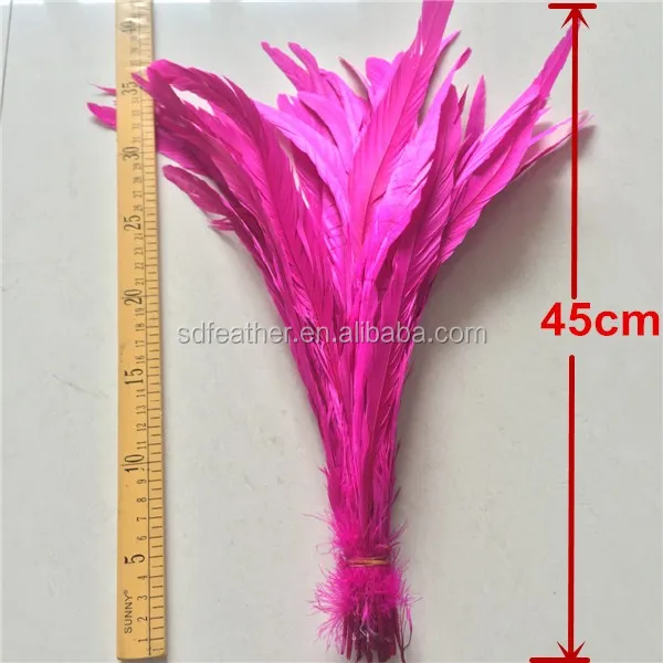Dyed Color Rooster Feather Trimming Beautiful Cock Tail Buy Cock Tail