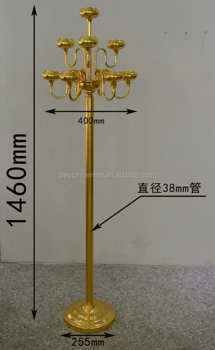 Weddings Cheap Wholesale Antique Gold Metal Candelabras Centerpieces, View tall wedding