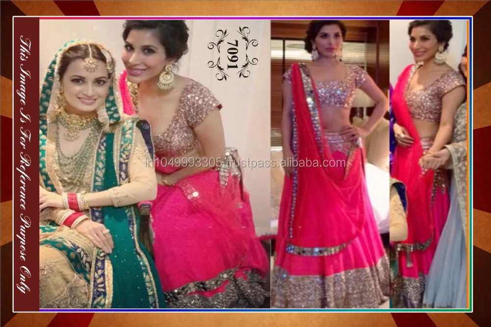 Indian Latest Pink Color Bollywood Designer Lehenga Saree Indian Latest Pink Color Bollywood Designer Lehenga Saree