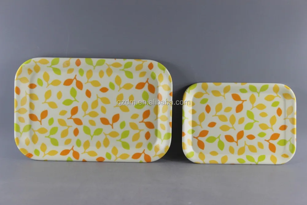 Decorative Melamine Small Tray Set Of 2 Pieces