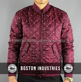 diamond quilted flight jacket