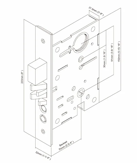 Ansi Grade 1 Ul Brass Deadbolt Latch Residential Storage Door Lock