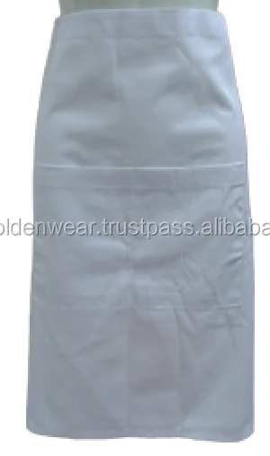 white half apron