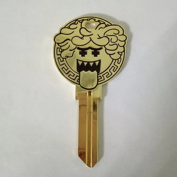 High Quality New Make Your Own Logo Glass Coating Copper Alloy Key