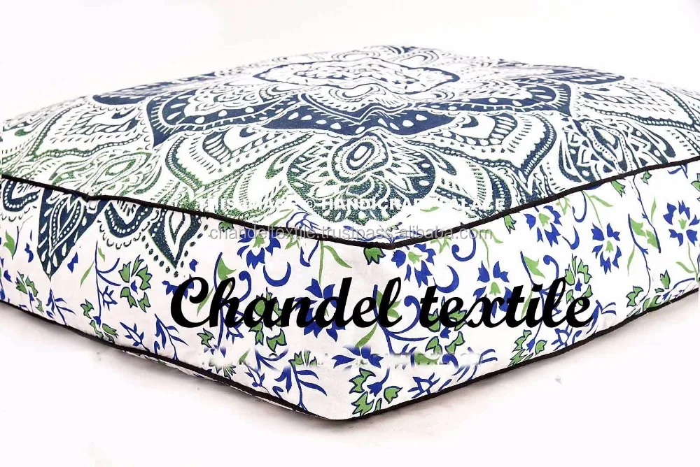 Indian Mandala Meditation Square Ombre Floor Pillow Throw Cushion Cover Pouf 35/"