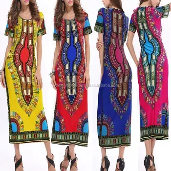 Chiffon Loose Dashiki Traditional Dress main image 1