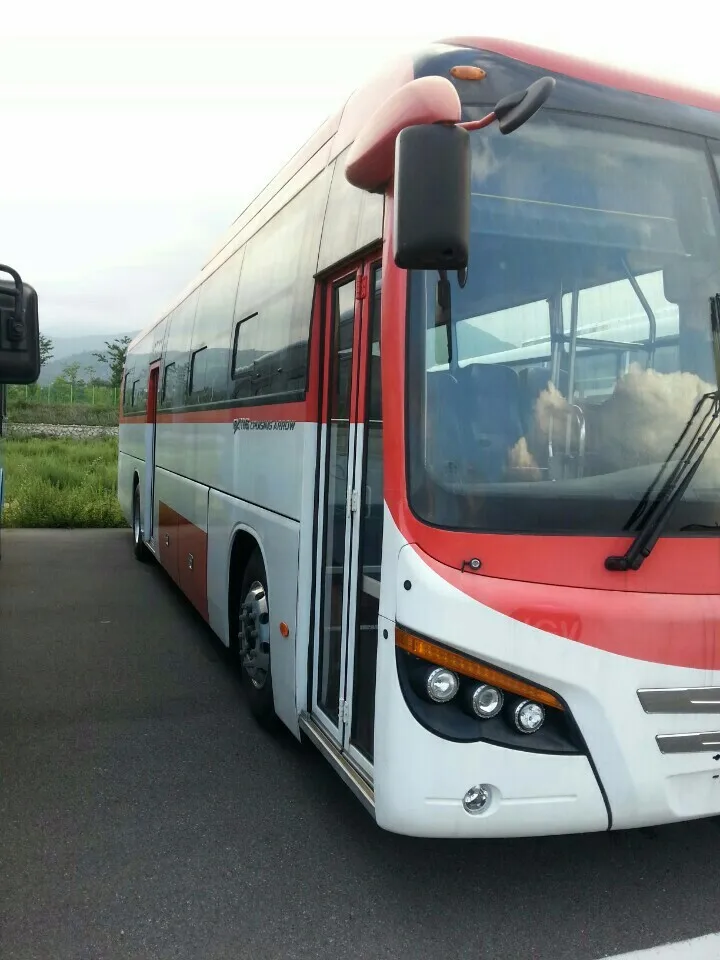 2012y daewoo bus price down fx116 remade bus stocks new 340hp