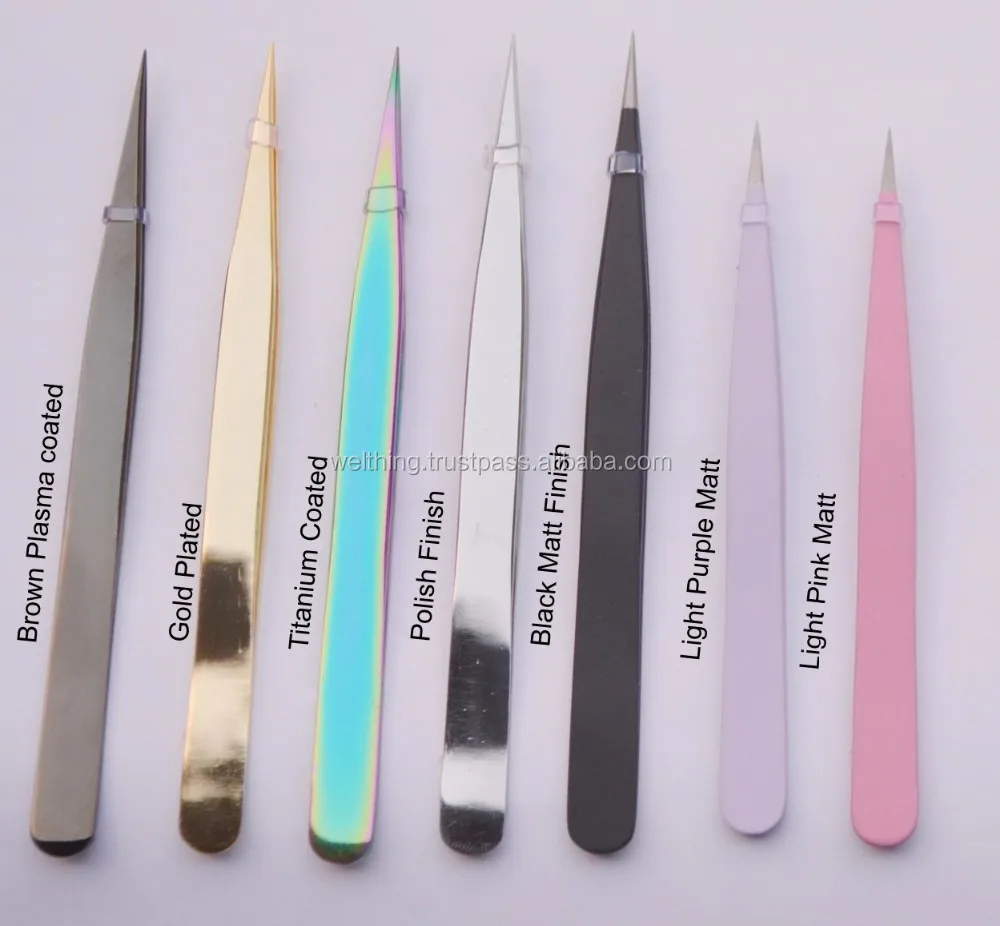
EyeLash Extension Tweezers in Titanium finish , Eyelash Extension tools. Wholesale Eyelash Extension 