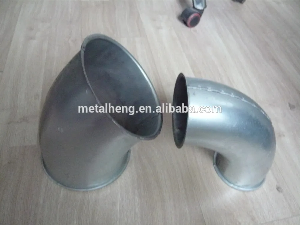 Flange 90 degree bend pipe elbow for modular ducting