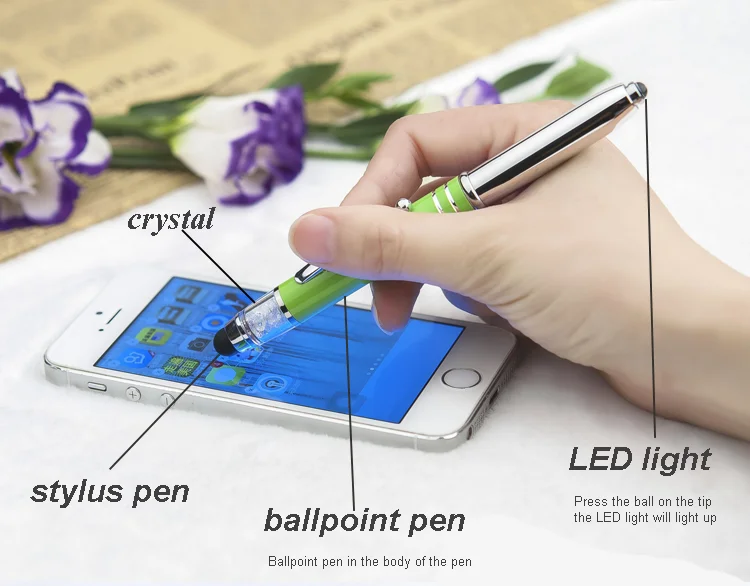 3 In 1 Pen Light Custom Logo Touch Screen Pen Buy Touch Screen Pen,3
