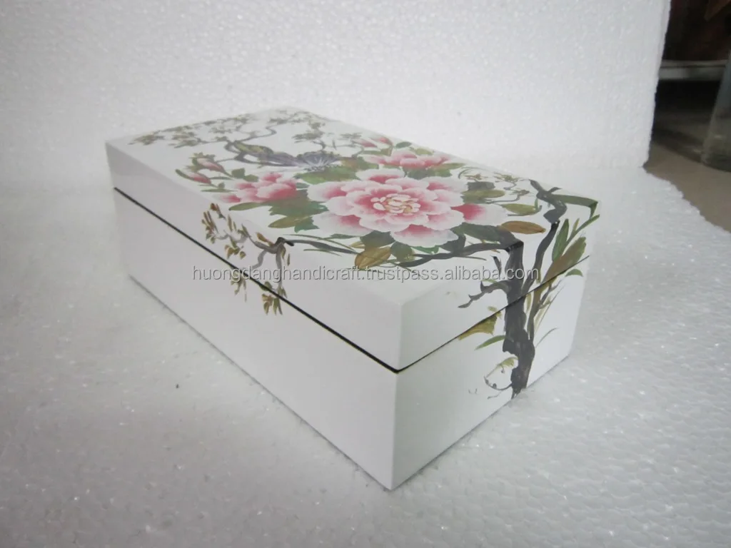 Handicrafts hand-painted / seashell/eggshell mosaic box