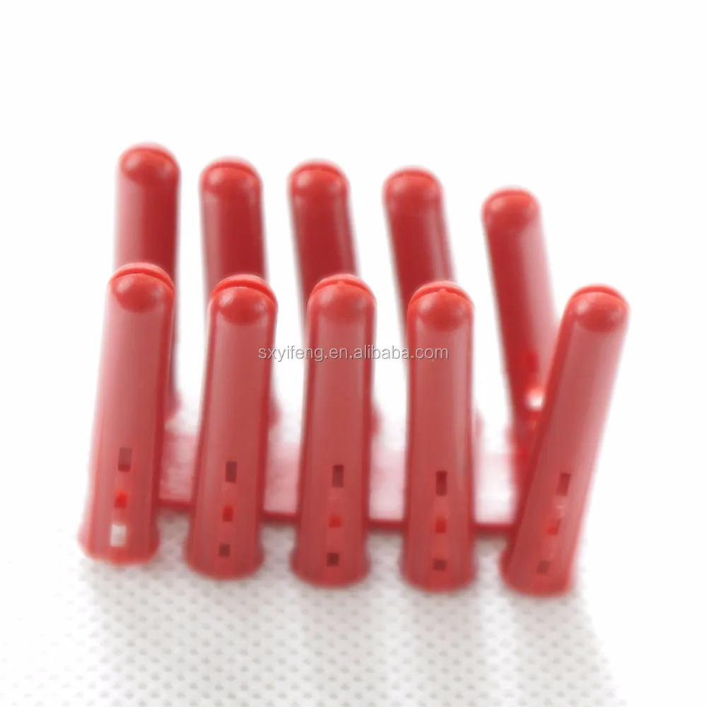 red plastic plugs