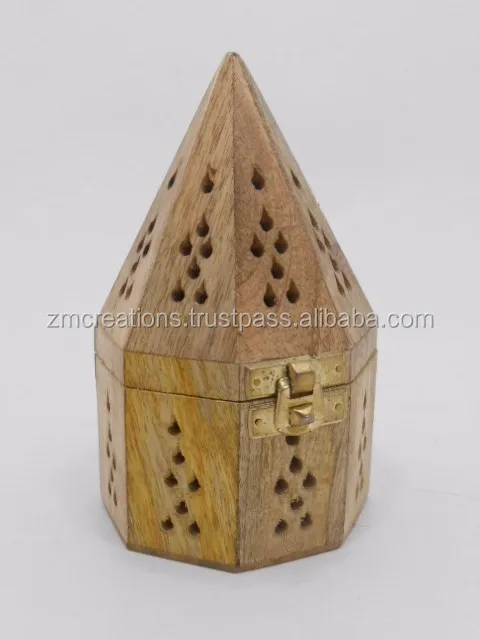 Soporte De Incienso De Madera Con Diseño De Pirámide/cono/quemador De