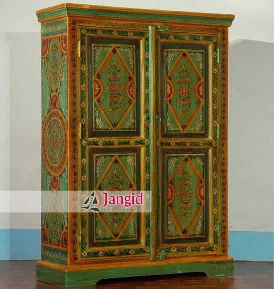 Indian Painting Wooden Room Almirah Mdf Wardrobes Bedroom