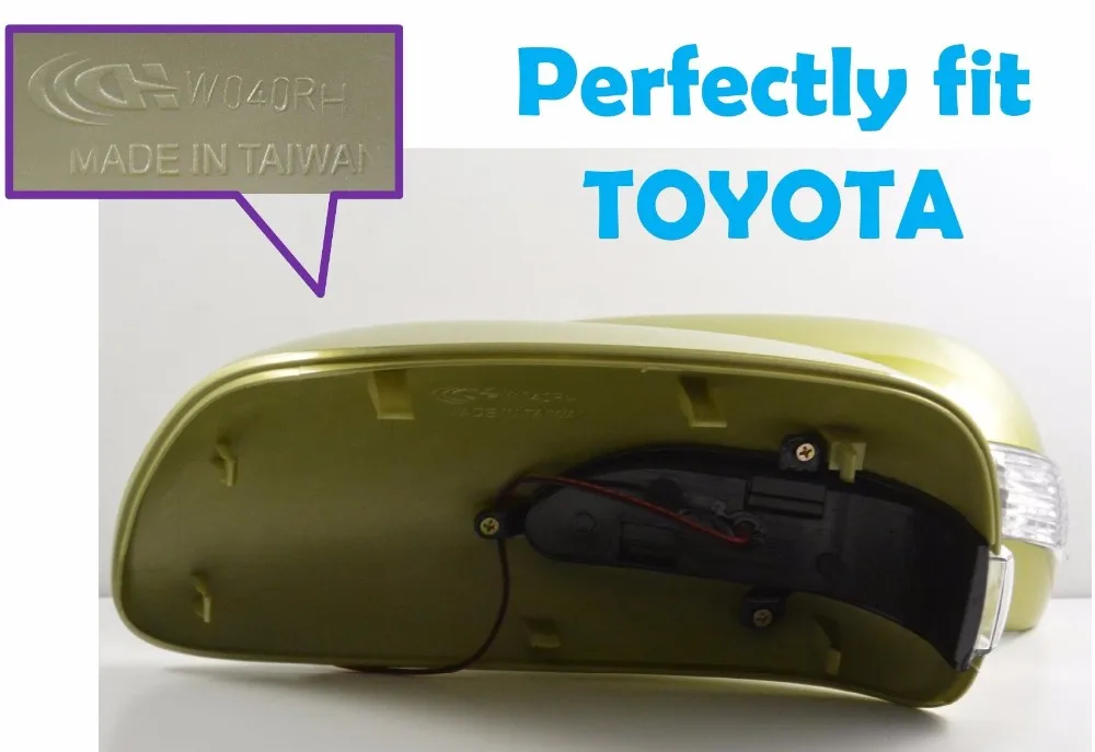 Capuchon De Rétroviseur Pour Toyota Auris 2009-2012 - Coque De Remplacement En ABS, Couleur Blanc Perle