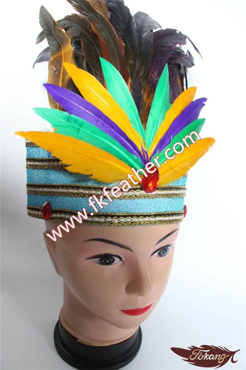Busana Karnaval  Kostum Gadis Panggung Bulu Hiasan  Kepala  