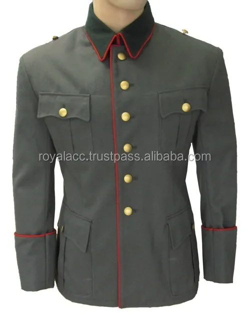 Field Grey German Uniform In Green Wool Cloth Tunic & Breeches Unisex