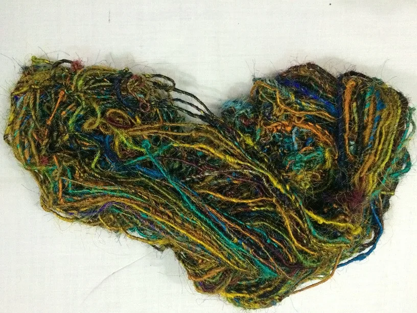 Recycled Cotton And Banana Silk Yarn Available In Beautiful Color In