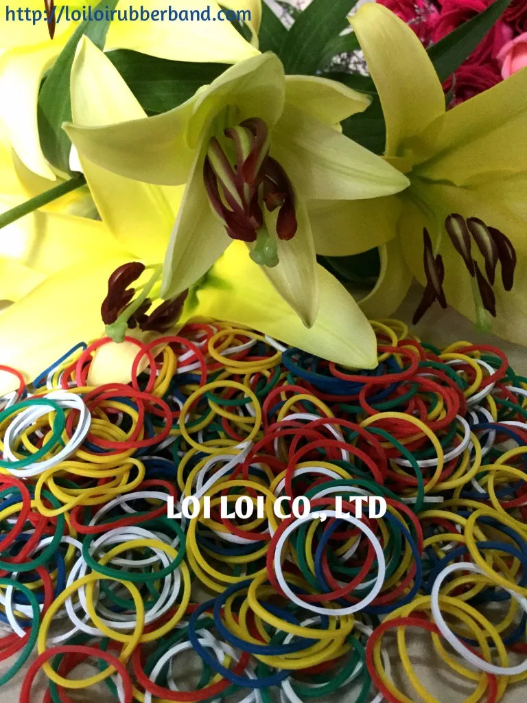 Small Multicolor Rubber Bands Wholesale / Natural Thin Rubber Bands & Super Elastic Rubber Bands
