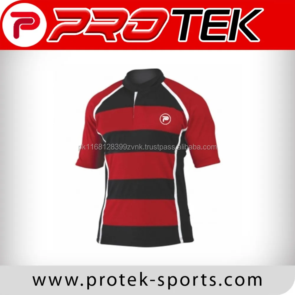 Red,Black And White Rugby Jersey Rugby 