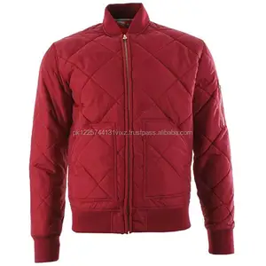 Red Padded Polyester Jacket Men Red Padded Polyester Jacket Men