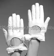 ladies white leather gloves