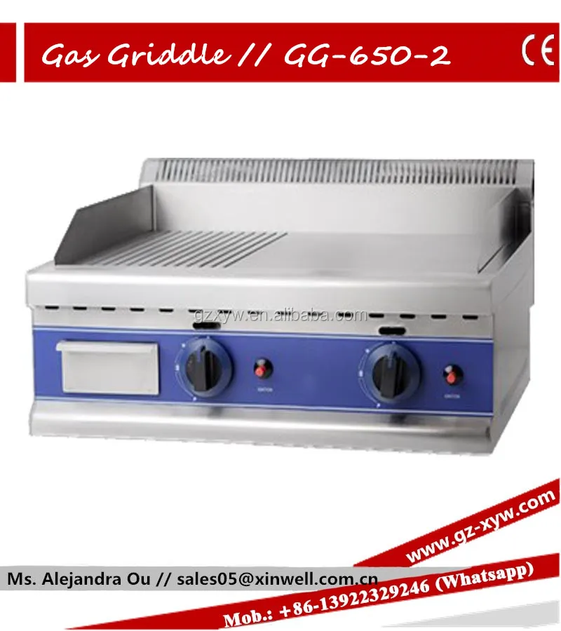 Countertop Gas Griddle Gg6502 With Half Flat & Half Ribbed Buy Flat