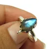 Prong Setting Blue Fire Labradorite 925 Sterling Silver Gemstone Fine Ring, Sterling Silver Jewellery, Wholesale Silver Jewelry