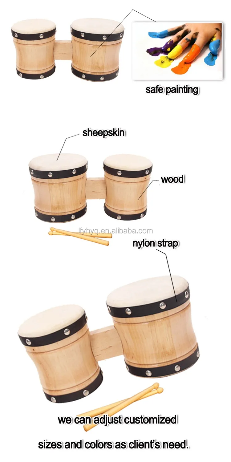 Kids Musical Toy Mini Wood Bongo Drum Junior Lesson Small Drum Buy