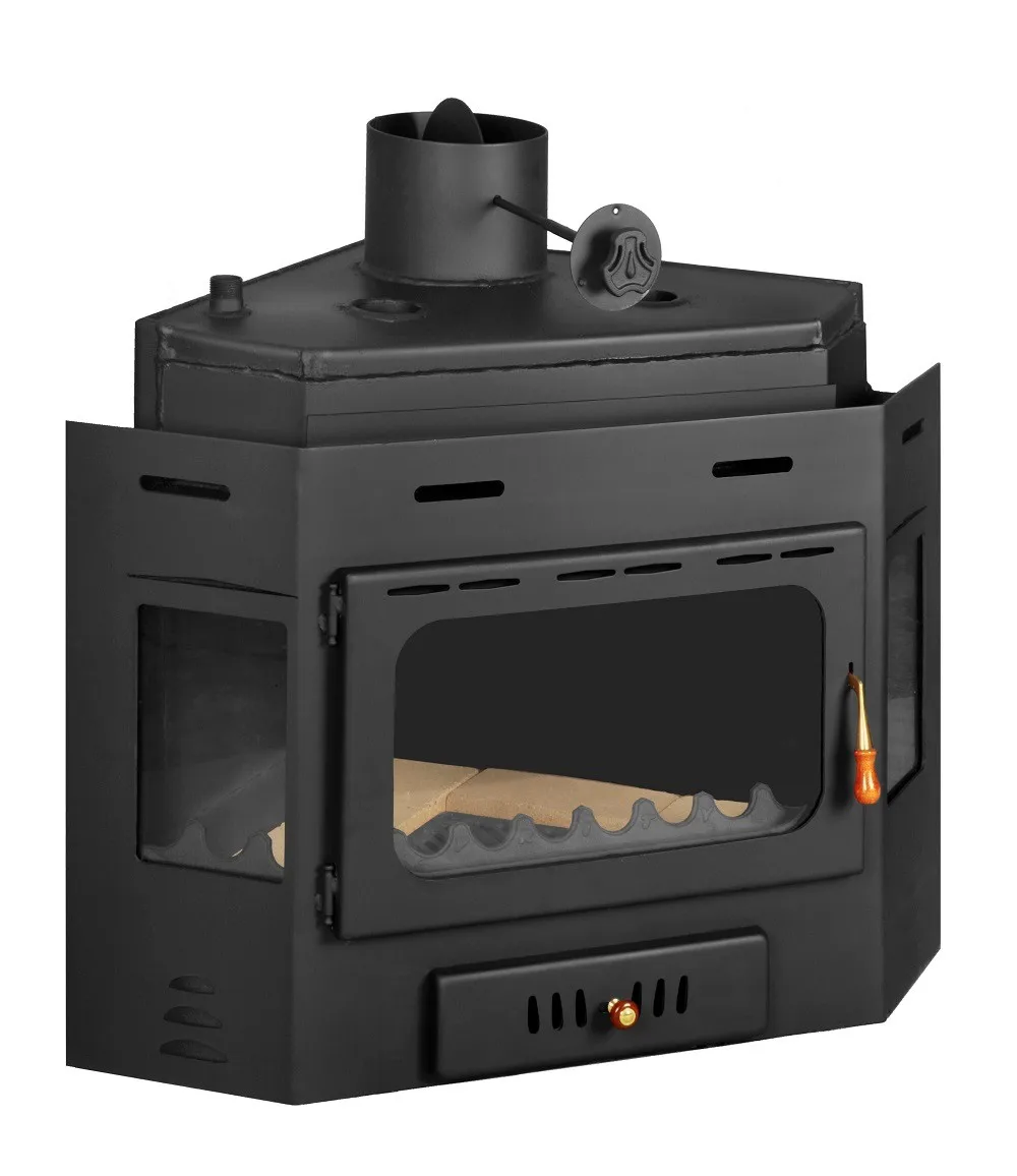Wood Burning Fireplace Insert With Water Jacket Boiler For Corner Wood Burning Fireplace Insert With