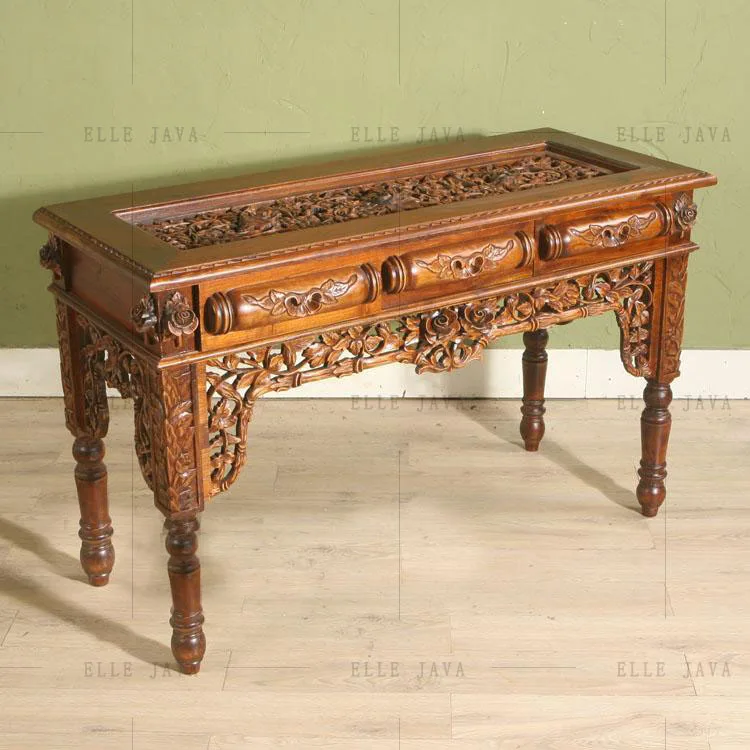 Old Teak Wood Hand Carving Furniture Consle Table Antique Old Teak Wood Hand Carving Furniture Consle Table Antique