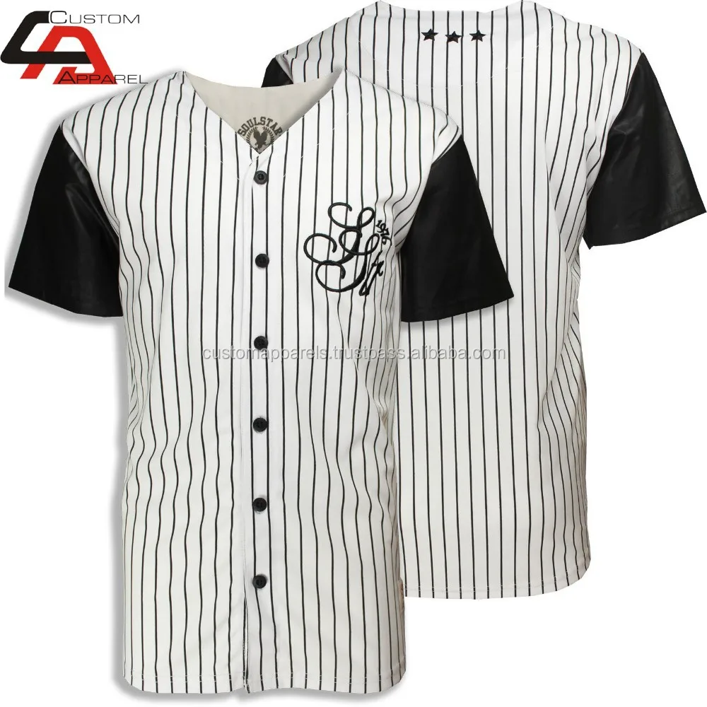 cotton button down baseball jersey