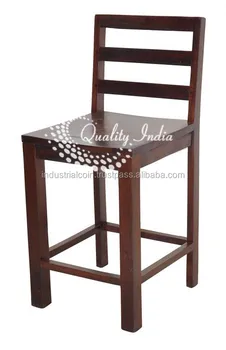 wooden simple design back rest heighted bar chairs buy bar height
