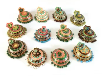 Bollywood Designer Meenakari Jhumka Earring Bollywood Designer Meenakari Jhumka Earring Earrings Indo Western Style