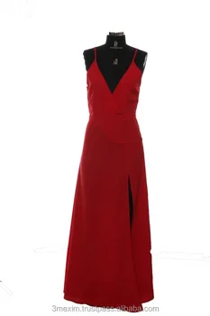 red spaghetti strap maxi dress