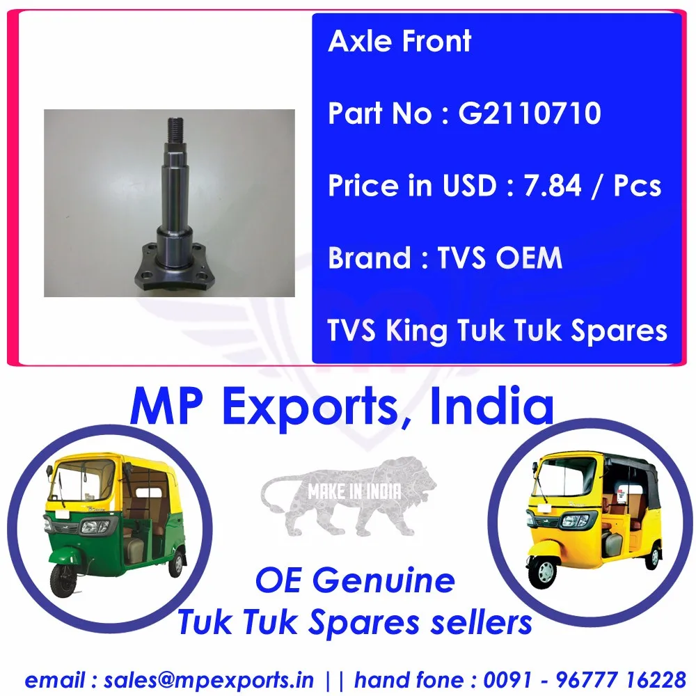 Axle Front Tuk Tuk Spare Parts Tvs King Buy Tvs King Auto Spares Axle